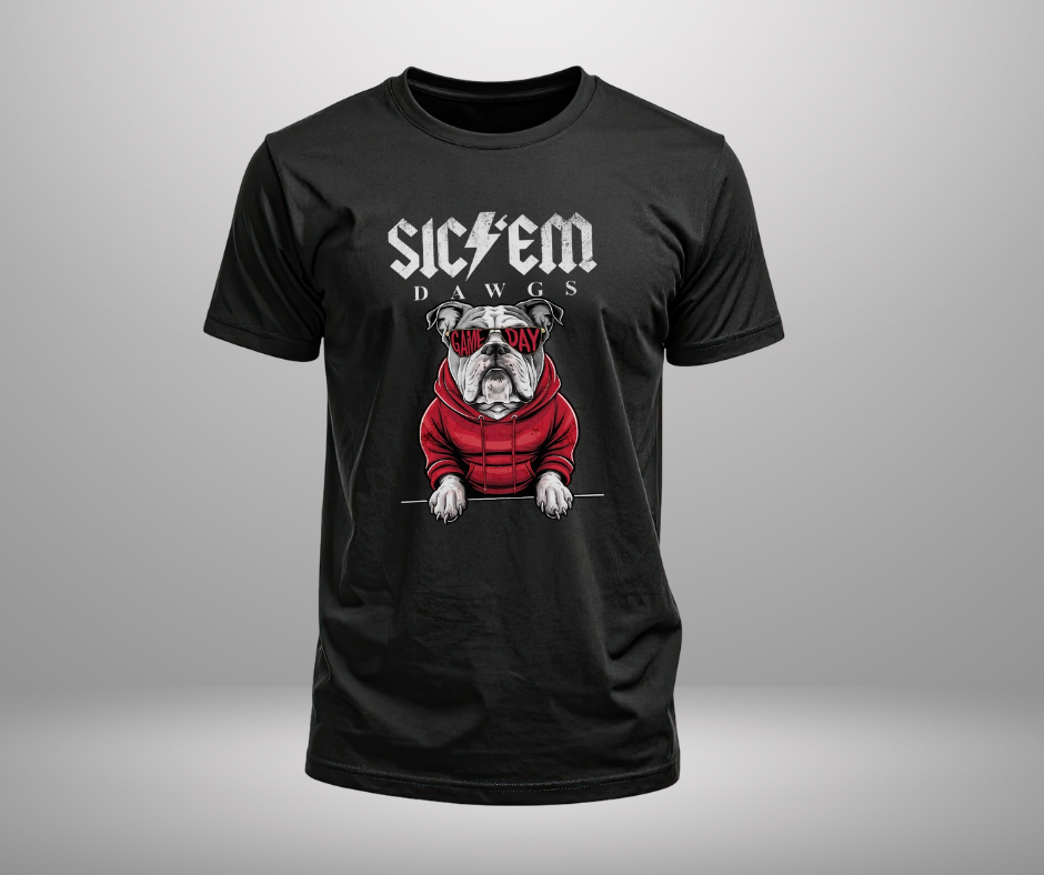 Sic em' Dawgs Printed T-Shirt