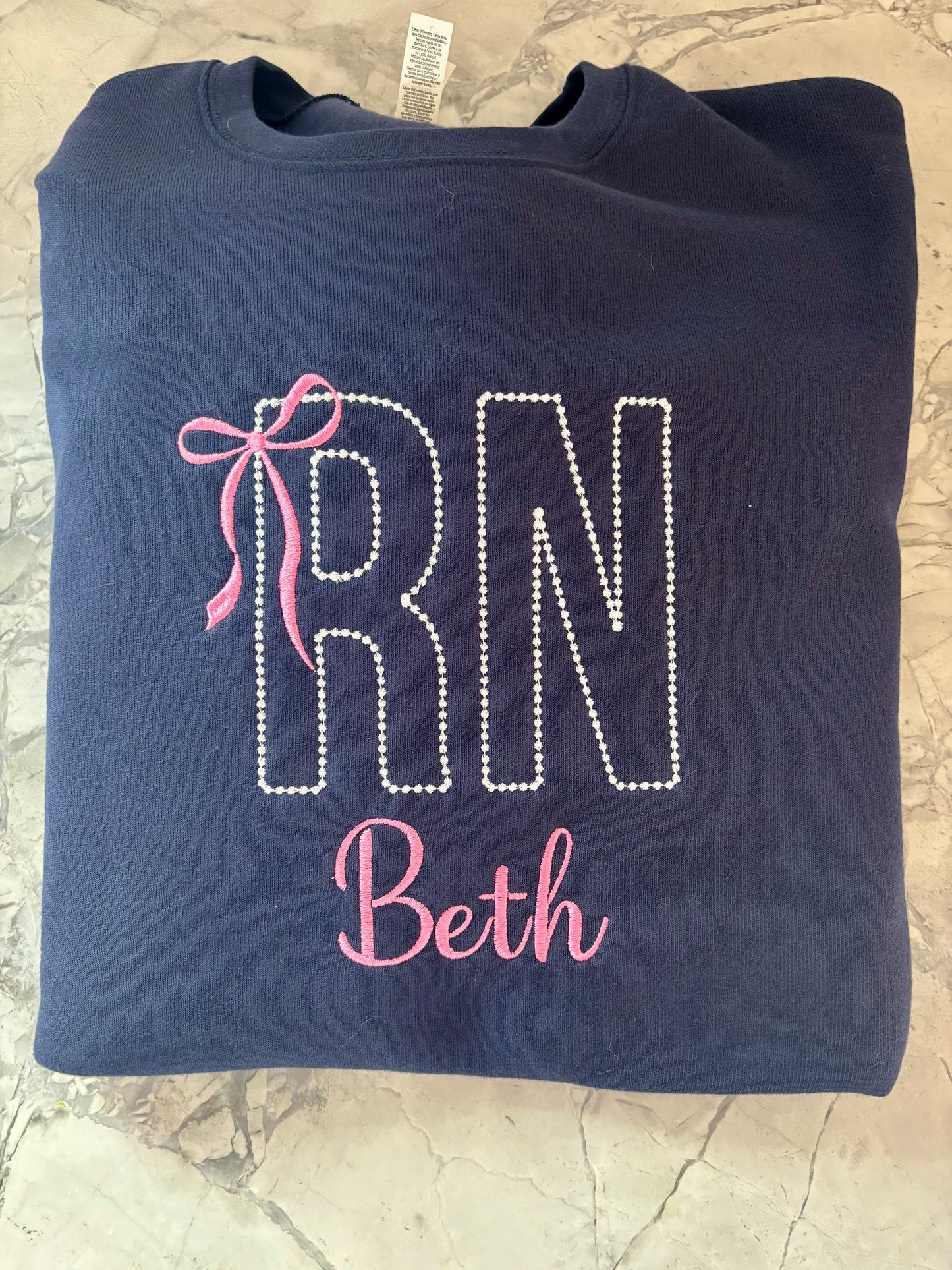 Healthcare Worker Embroidered Crewneck