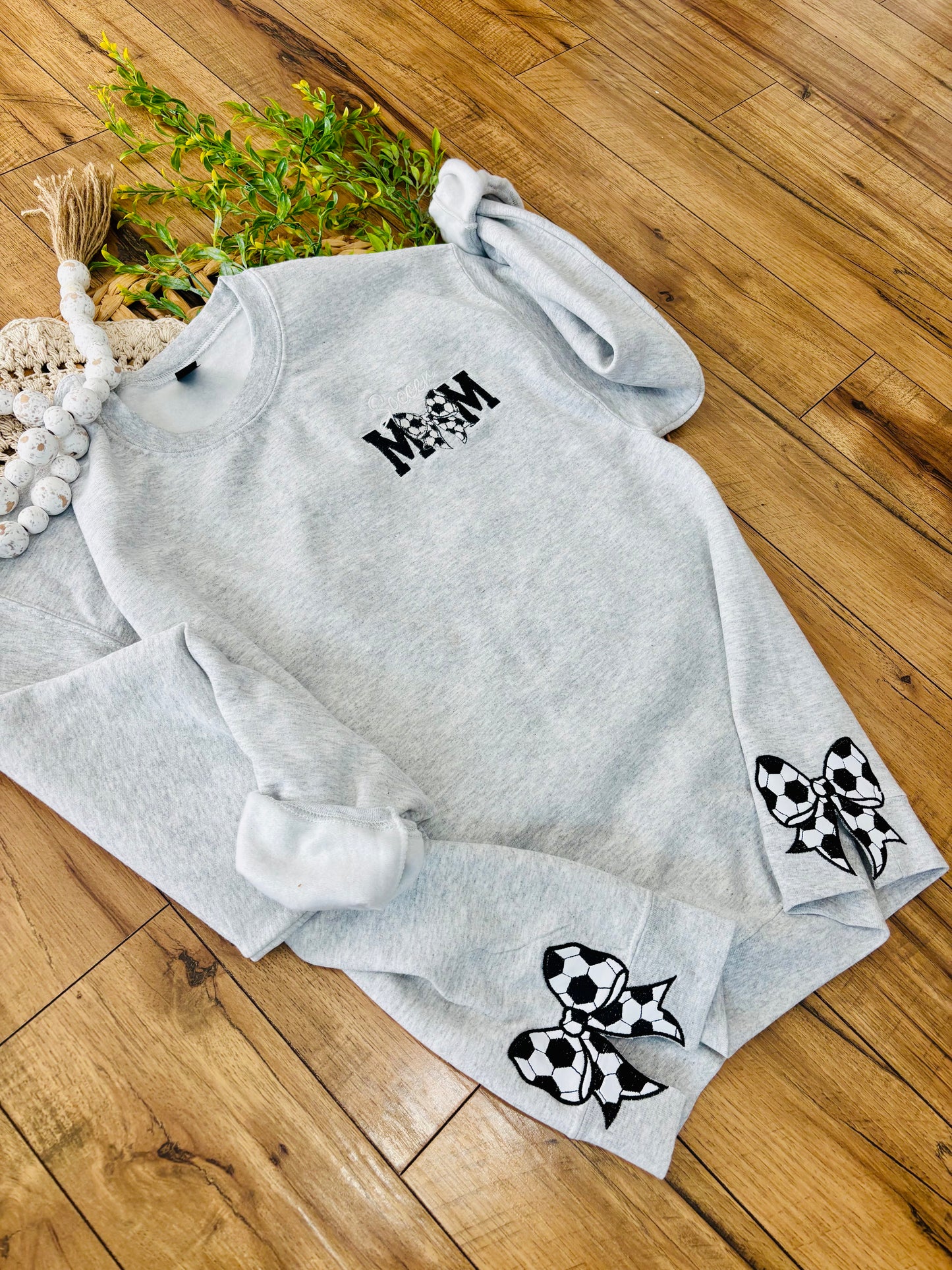 Soccer Mama Embroidered Crewneck - Side Cut outs