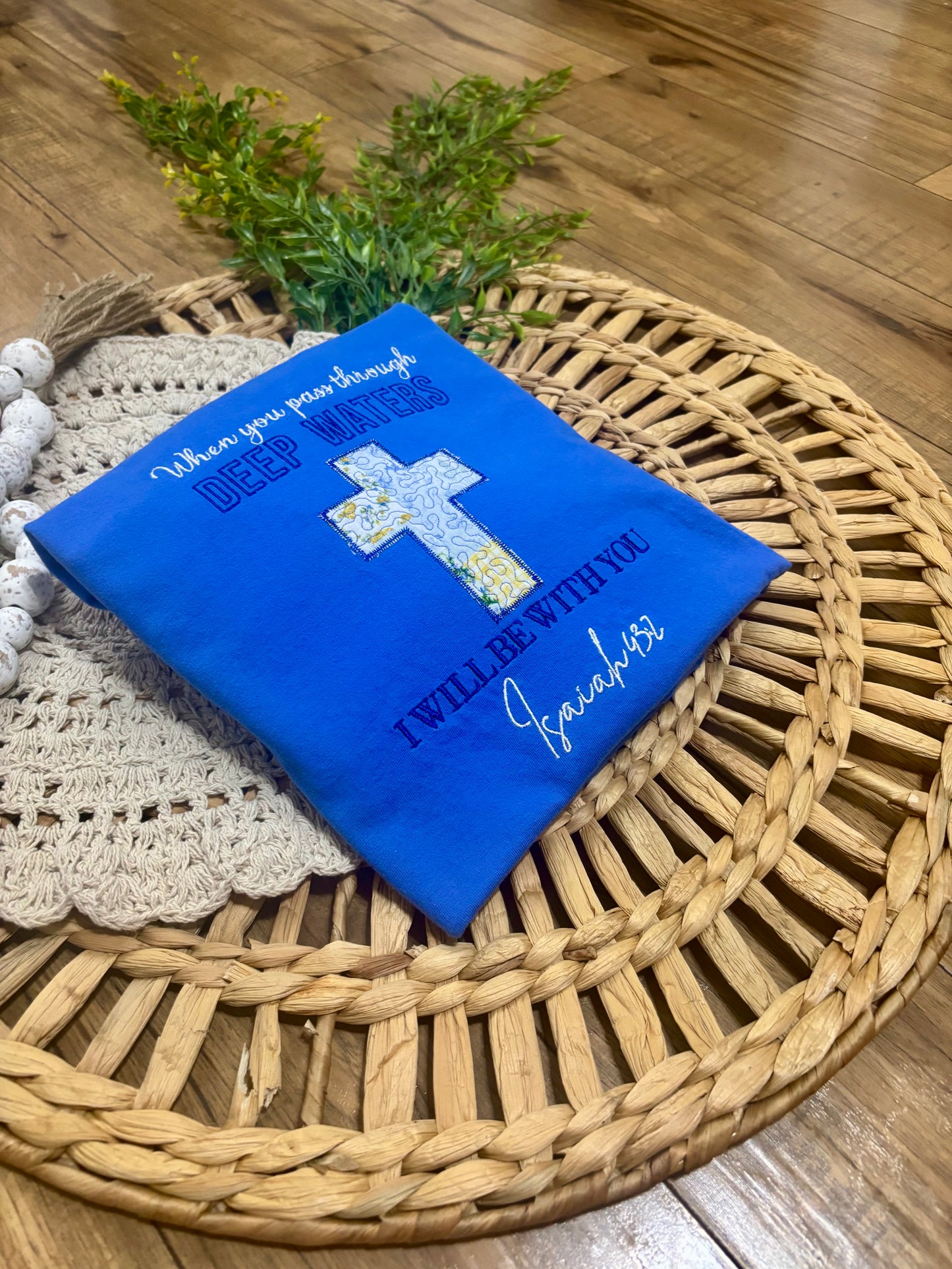Isaiah 43:2 Embroidered T-Shirt