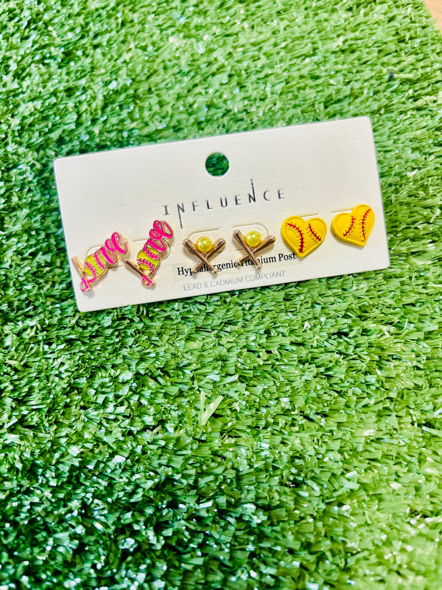 Softball earring set!
