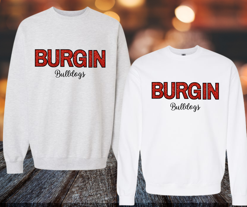 Glitter Applique Embroidery - Burgin Bulldogs Edition
