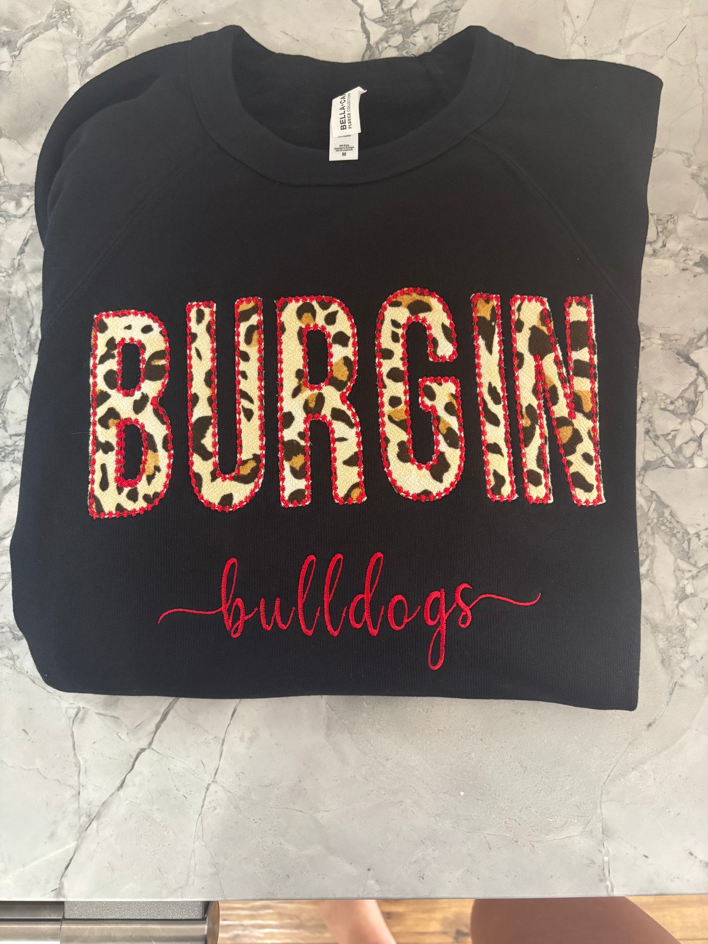 Burgin Bulldogs - Cheetah Print Applique