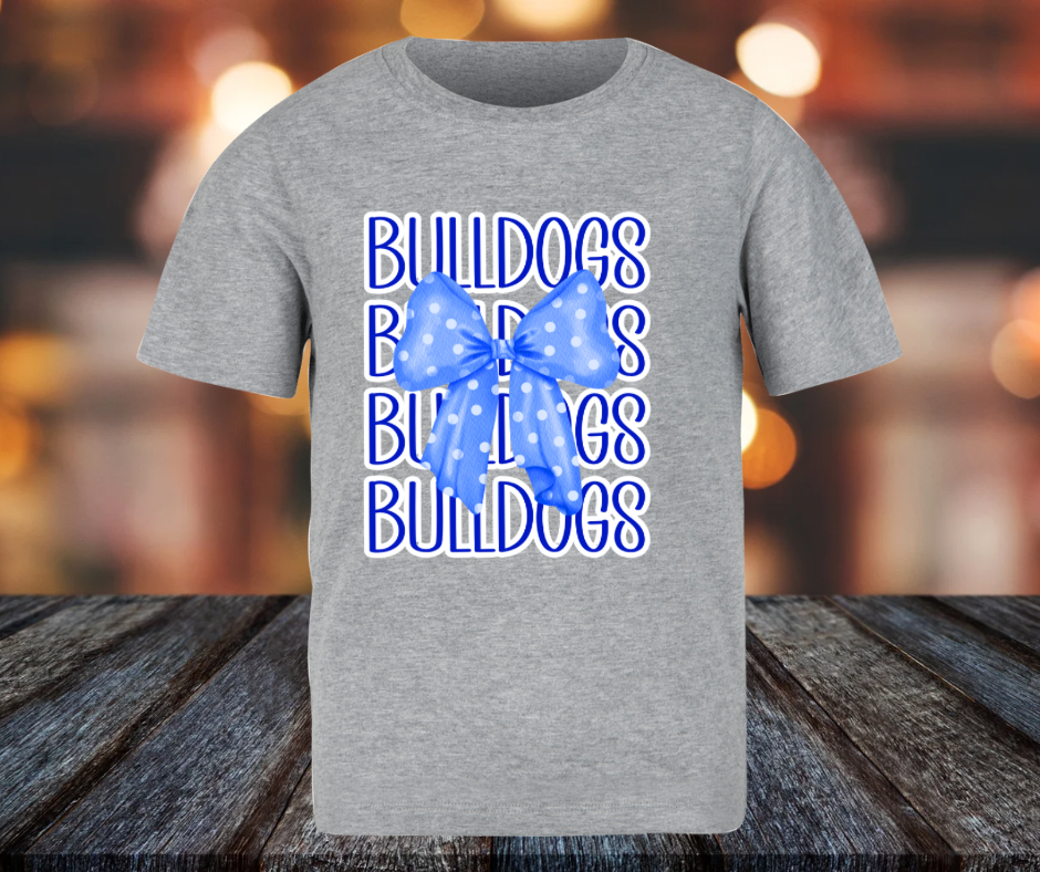 Bulldogs - Polka dot bow