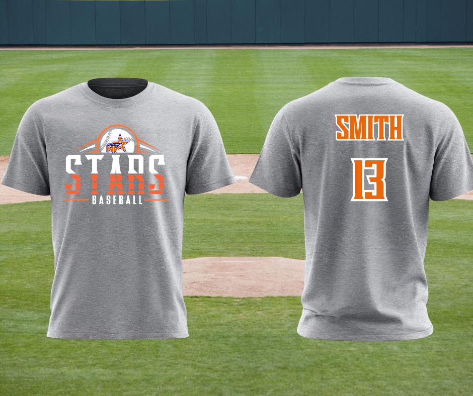 NV Stars baseball printed T-Shirt (Large Stars edition)