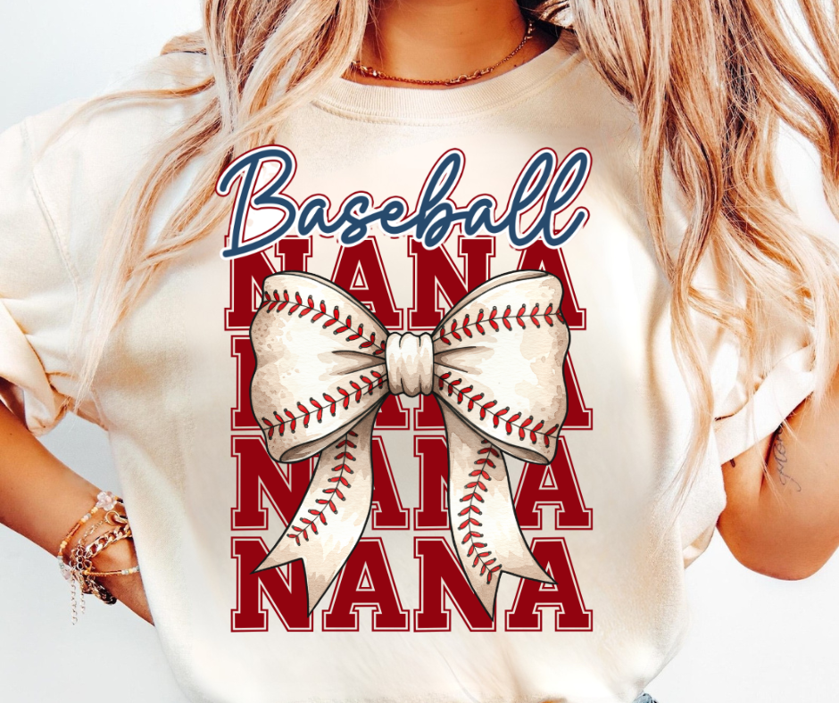 Baseball Nana- Printed T-Shirt
