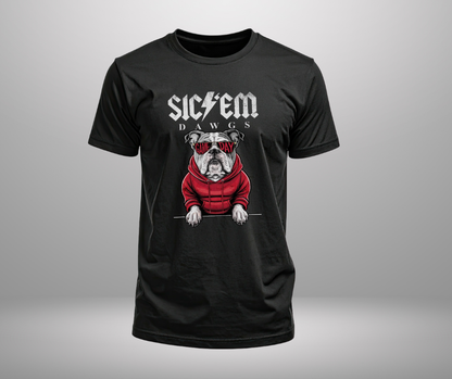 Sic em' Dawgs Printed T-Shirt