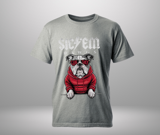 Sic em' Dawgs Printed T-Shirt