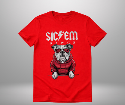 Sic em' Dawgs Printed T-Shirt
