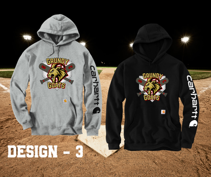 Grundy Goats - Carharrt logo Hoodie