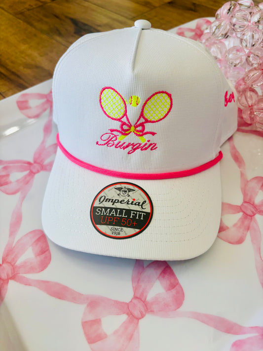 Custom Hot pink tennis hat!