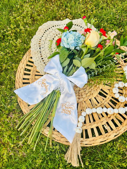 Prom Bouquet Sash - Embroidered