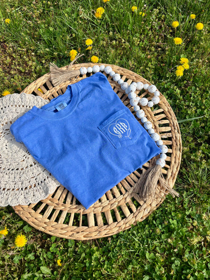 Heart Stethoscope Embroidered Pocket T-Shirt