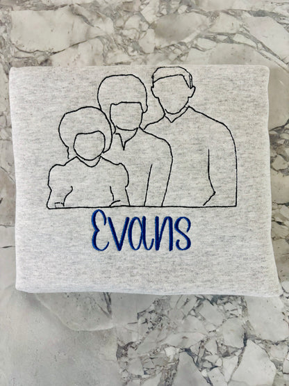 Custom Photo Silhouette Embroidery