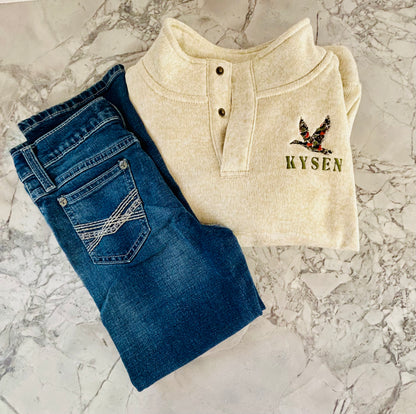 Boy's Camo Duck Sweater - Embroidery