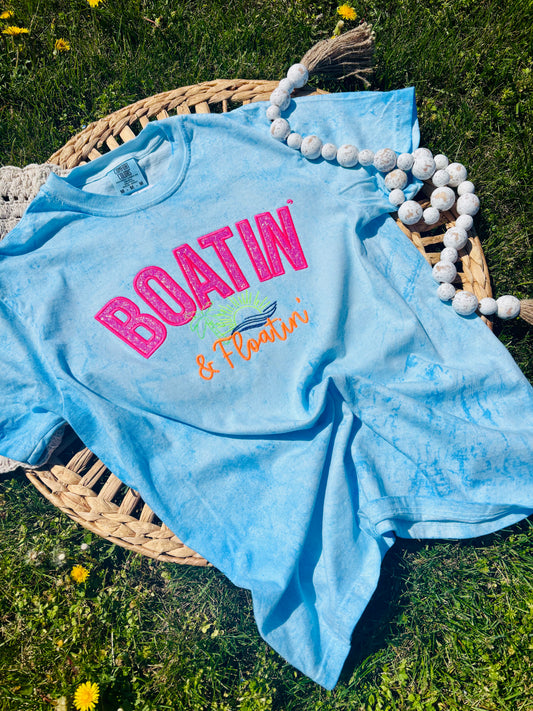 Boatin' & Floatin' Embroidered T-Shirt