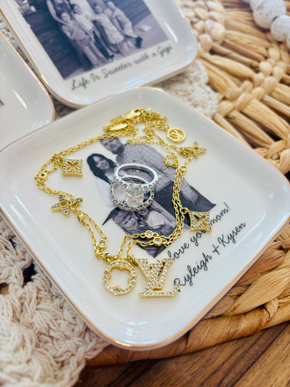 Custom Gold Trim trinket dish!
