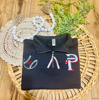Prime baseball Quarter zip - Embroidered