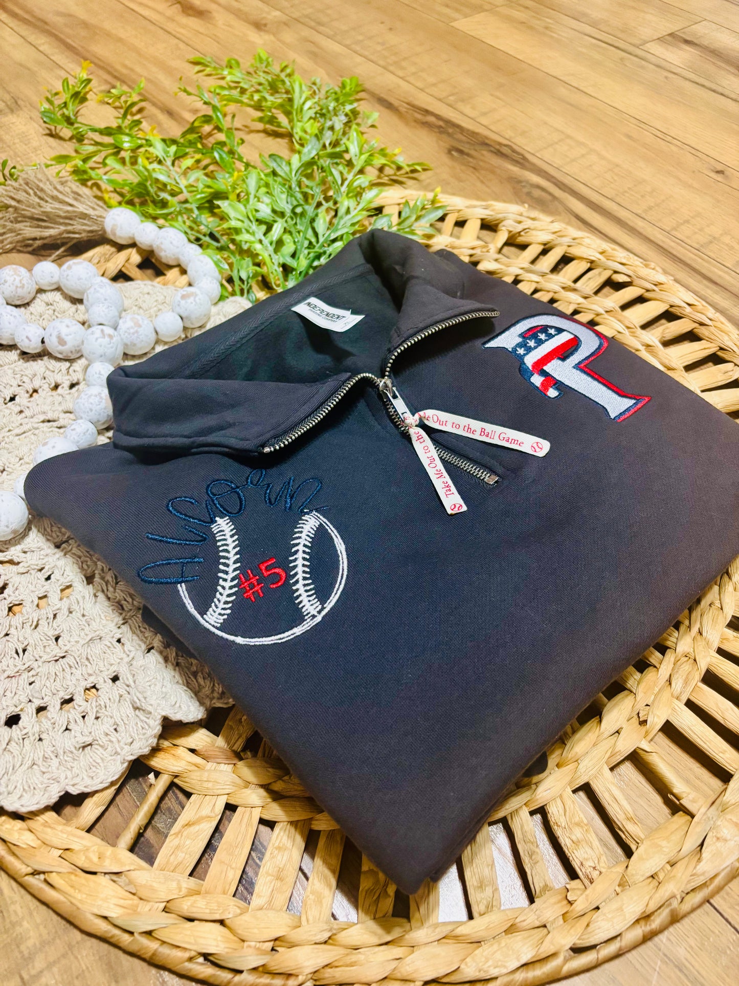 Prime baseball Quarter zip - Embroidered