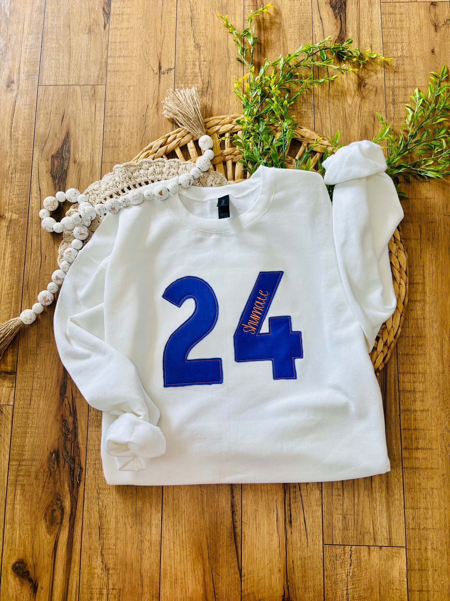 Number Embroidered Crewneck