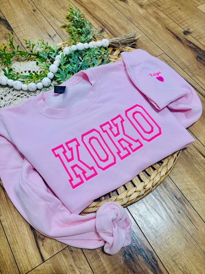 Pink on Pink on Pink - Customizable embroidered sweatshirt!