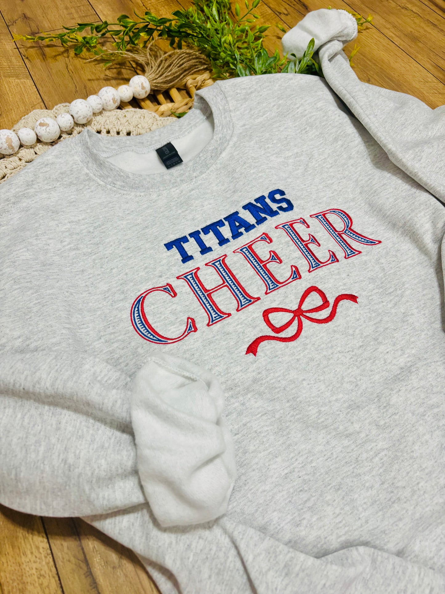 Custom Cheer Embroidered Sweatshirt (Side Cut Out add on)