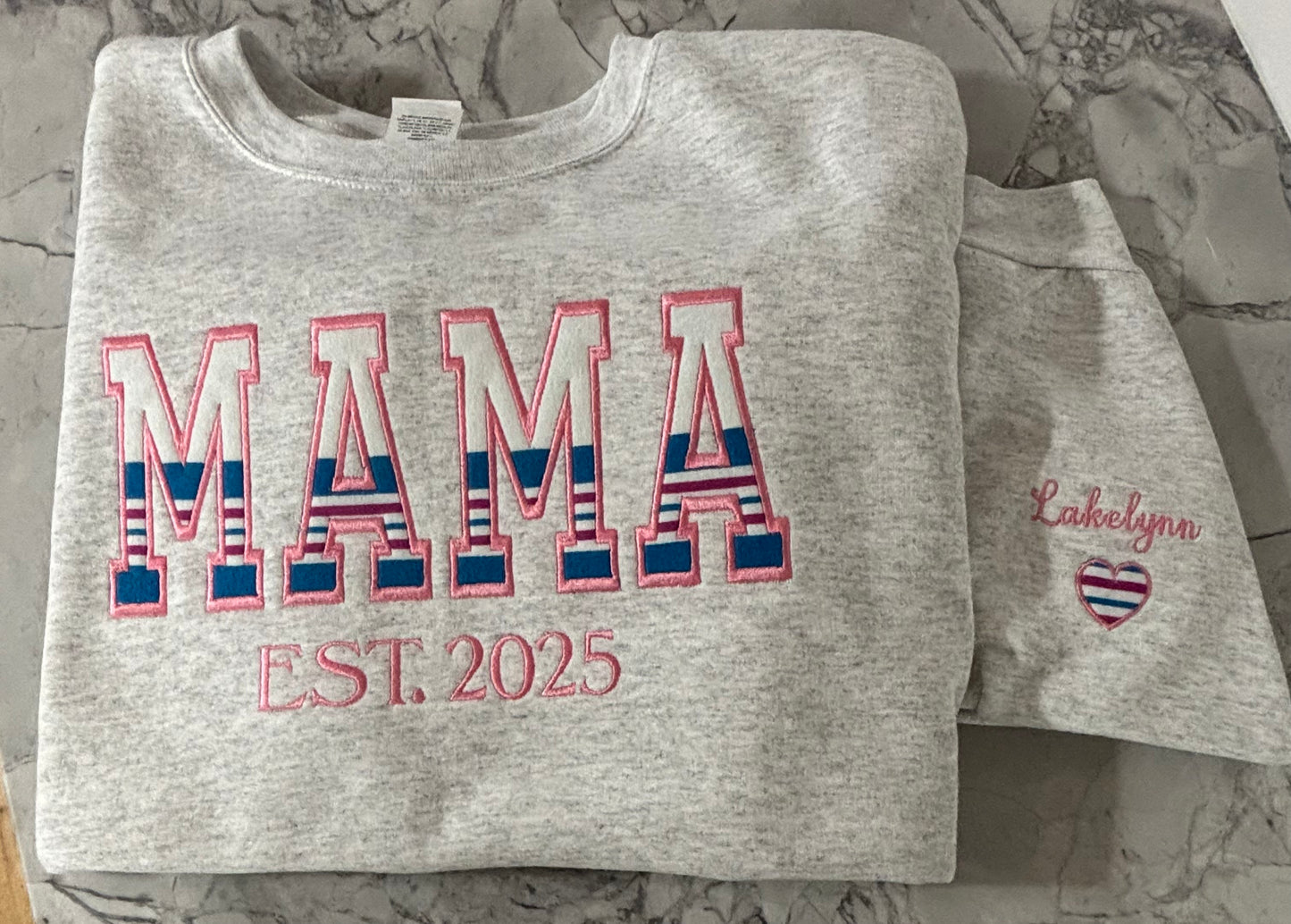 MAMA - Baby Blanket Embroidery