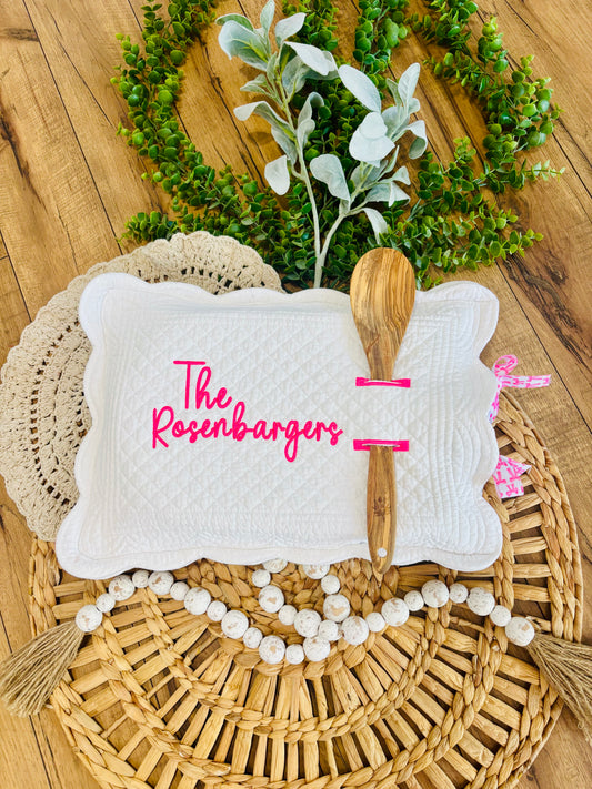 Custom Casserole Dish Cover - White