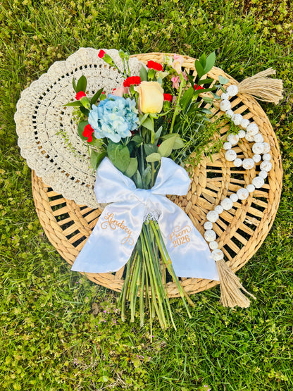 Prom Bouquet Sash - Embroidered