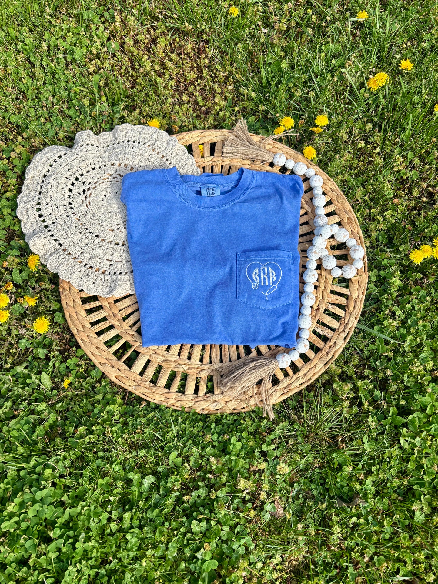 Heart Stethoscope Embroidered Pocket T-Shirt