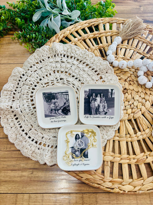 Custom Gold Trim trinket dish!