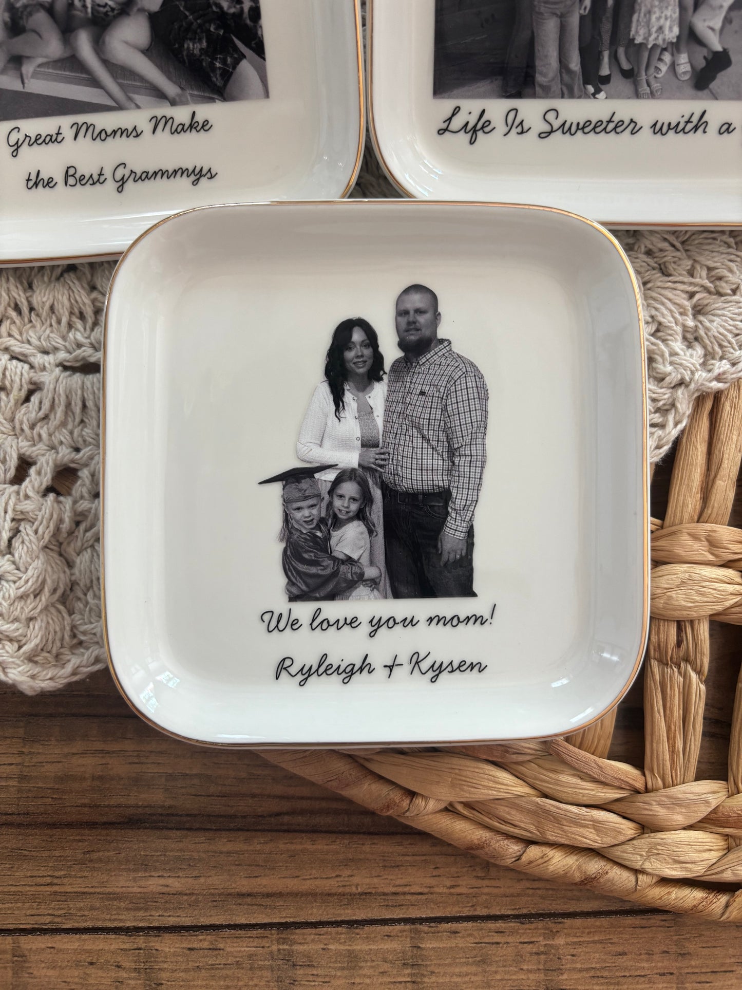 Custom Gold Trim trinket dish!