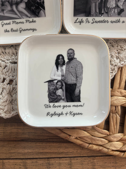 Custom Gold Trim trinket dish!