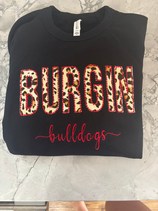 Burgin Bulldogs - Cheetah Print Applique