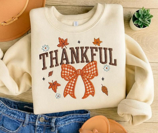 Thankful - Embroidered Sweatshirt