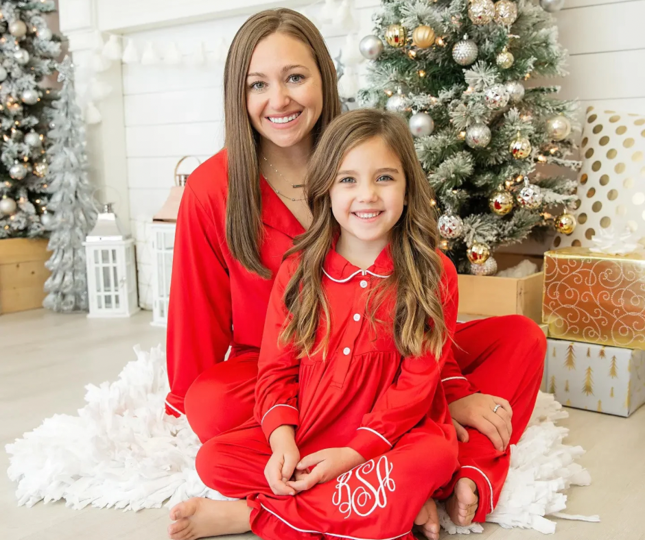 Girls Christmas Gown - Embroidered