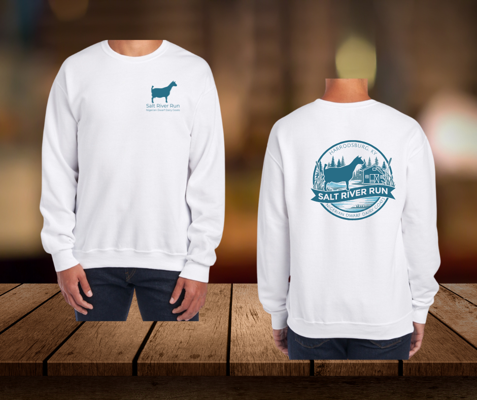 Business Page for Salt River Run Nigerian Dwarf Dairy Goats! Crewneck Sweatshirt