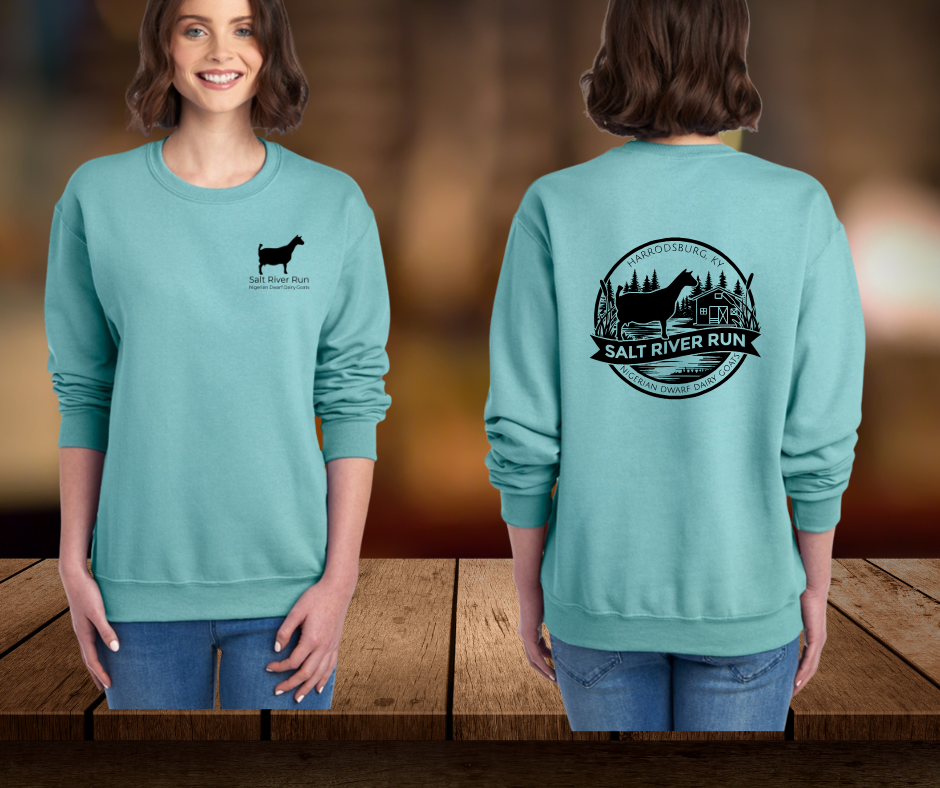 Business Page for Salt River Run Nigerian Dwarf Dairy Goats! Crewneck Sweatshirt