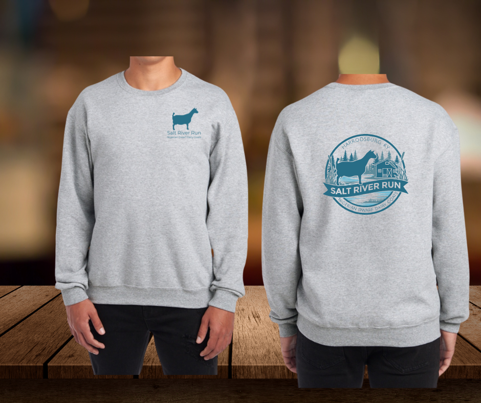 Business Page for Salt River Run Nigerian Dwarf Dairy Goats! Crewneck Sweatshirt
