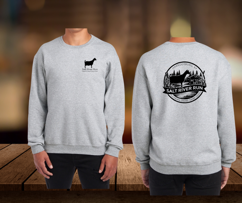 Business Page for Salt River Run Nigerian Dwarf Dairy Goats! Crewneck Sweatshirt