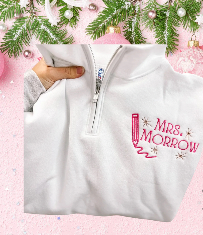 Teacher Quarter Zips - Embroidered
