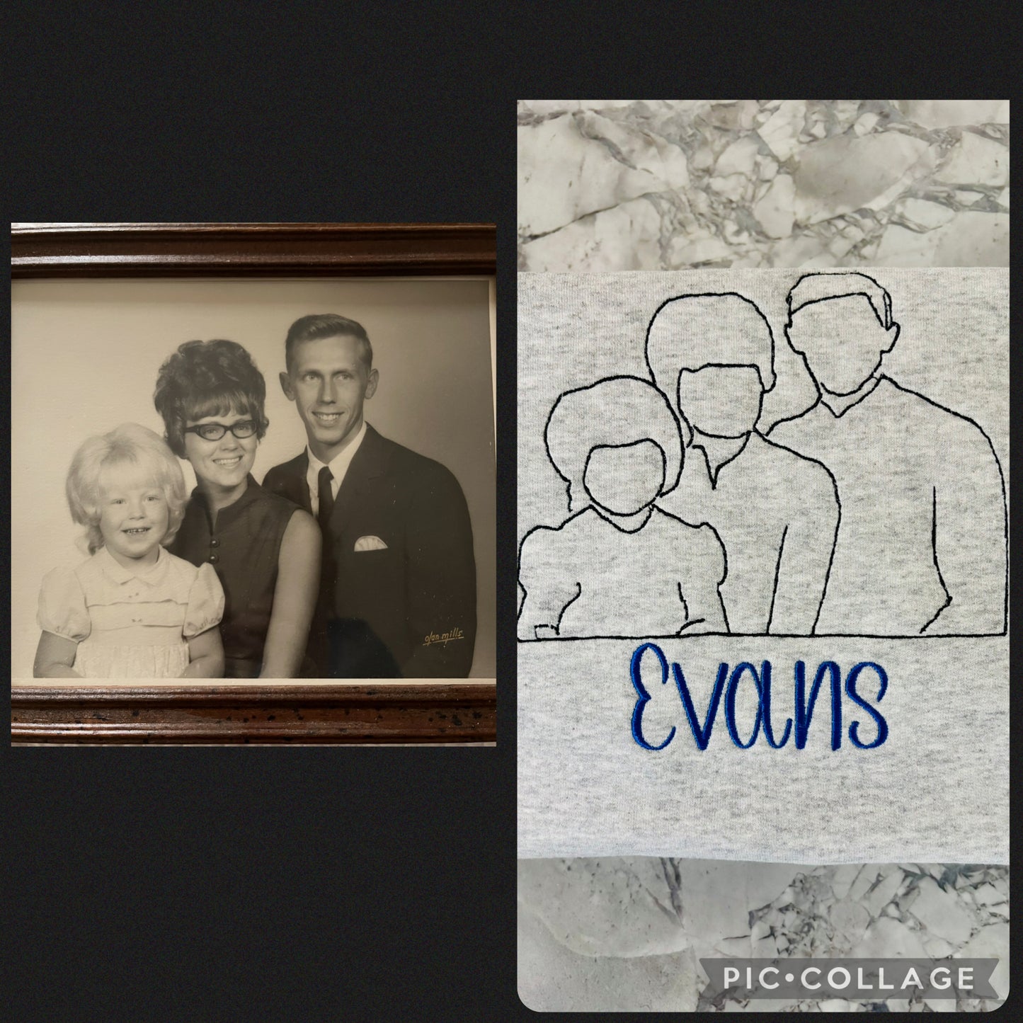 Custom Photo Silhouette Embroidery