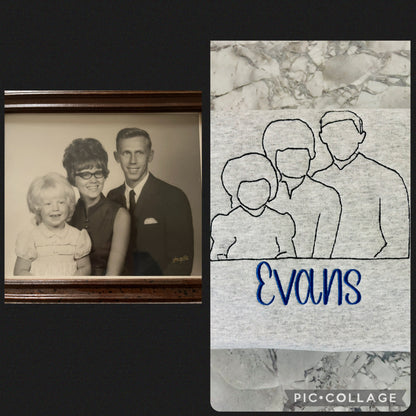 Custom Photo Silhouette Embroidery