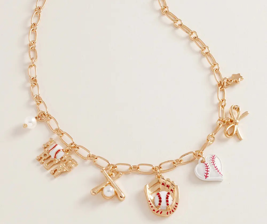 Baseball Charm Necklace