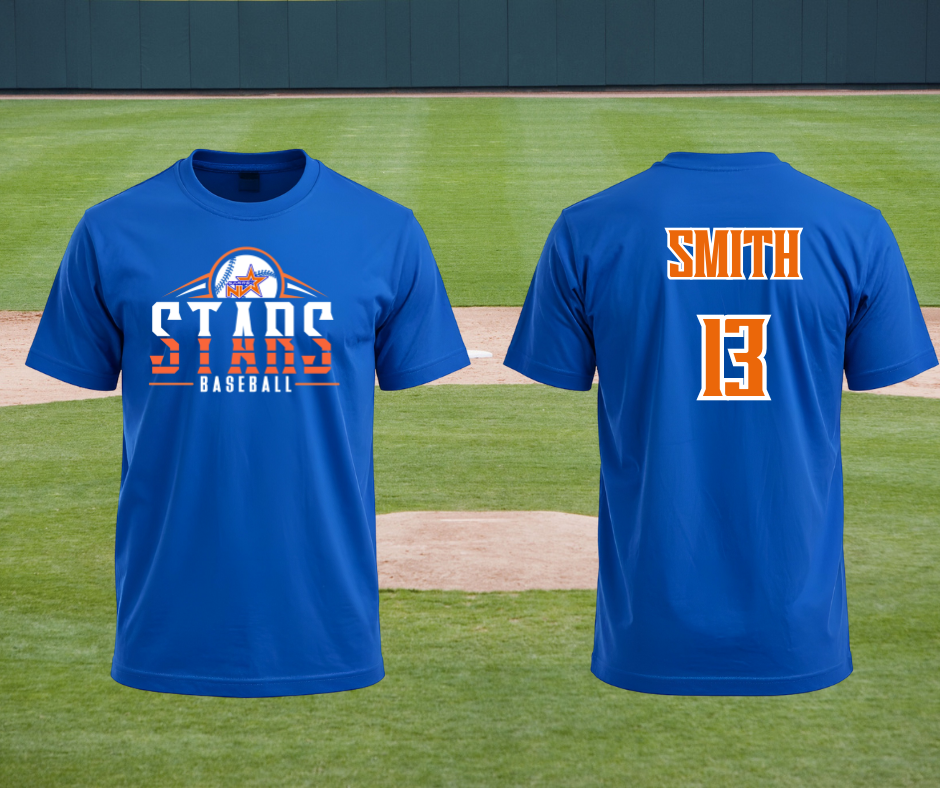 NV Stars baseball printed T-Shirt (Large Stars edition)