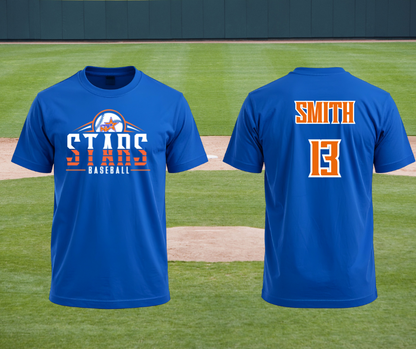 NV Stars baseball printed T-Shirt (Large Stars edition)
