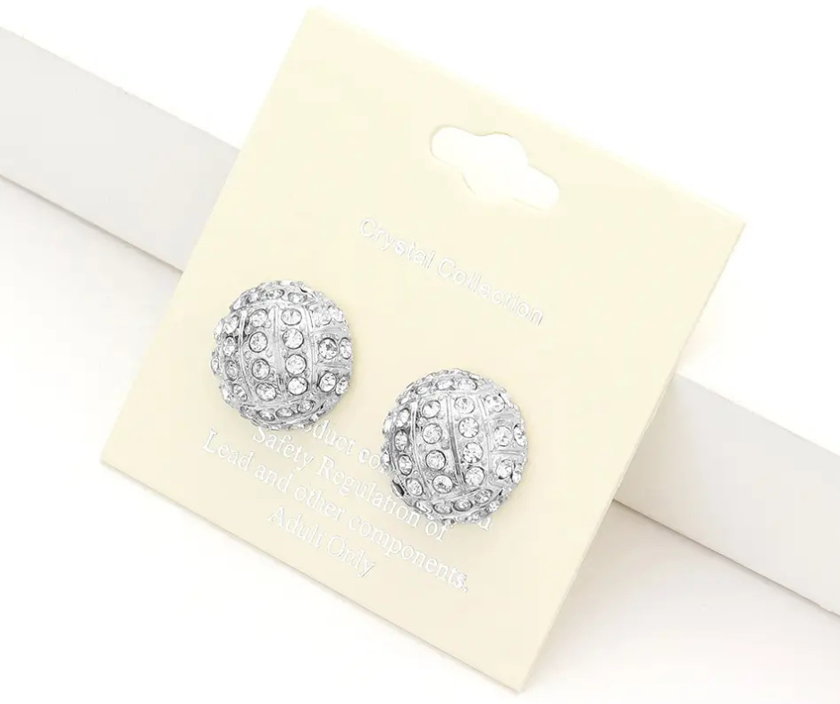 Volleyball Shape Stud Earrings
