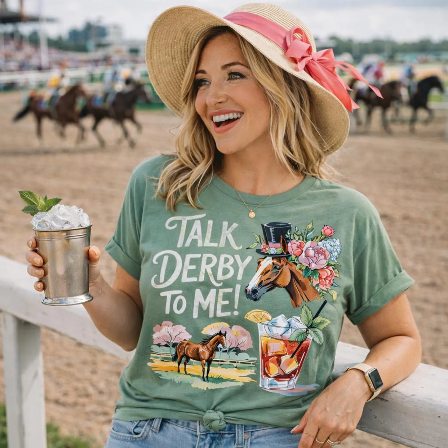 Kentucky Derby - Talk Derby to me Printed T-Shirt!